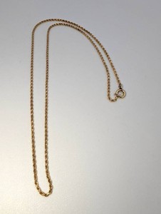 Gold Filled Rope Chain Necklace, 19