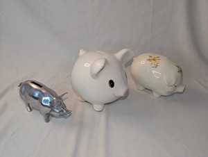 Three Piggy Coin Banks
