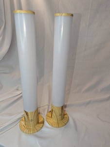 Pair of LED Column Table Lamps