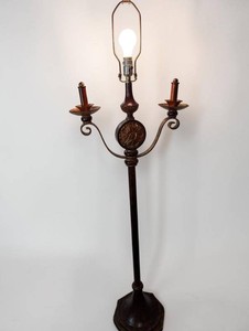 Ornate Floor Lamp with Two Candle Style Arms, 5ft