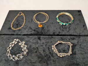 Vintage Assorted Bracelets  Bangle, Chain, Wrap Bracelet