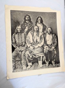 James Crow Haase Signed Lithograph Print- 1858 Seminole Delegation w Billy Bowlegs- Ltd Ed 25100 Heavy Rag Paper