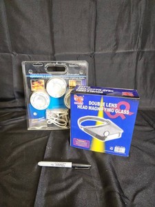 Underwater Lighting System & Q Tools Head Magnifying Glass Mixed Lot