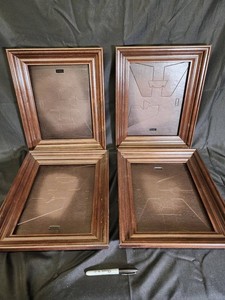 Brown Wood-Tone Decorative Picture Frames (Lot of 4)