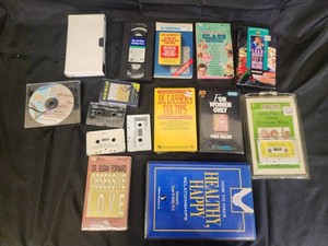 Vintage Mixed Lot - VHS, Audiobooks, Training Media & Games