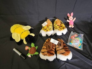 Plush Toys & Tiger Slipper Mixed Lot