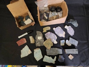 Mixed Lot Geological Rock, Mineral & Fossil Specimens