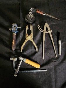 Mixed Lot Precision Hand Tools, Dividers & Sharpie Marker (6 Pieces)