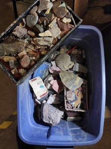 Assorted Rocks, Minerals, Slabs & Fossil Specimens Mixed Lot