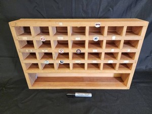 Wooden Baseball Team Memorabilia Display Shelf