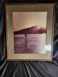 59 - Framed Vintage Fishing Scene Photograph Print