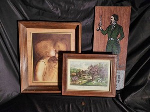 62 - Margaret Kane Print, American Homestead Spring & Host Plaque Framed Wall Art (Lot of 3)