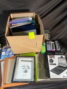 243 - Mixed Lot of Assorted Office Supplies & Remote Controls