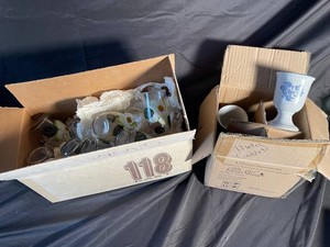 324 - Hand-Painted Floral Glassware Mixed Lot