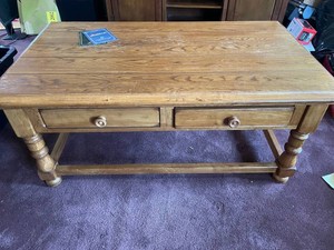 133 - Ashley Millennium Two-Drawer Wood Coffee Table