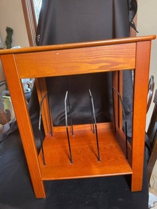 429 - Wooden Magazine Rack Side Table