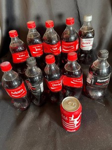 454 - Coca-Cola Personalized Bottles & Can (Lot of 10)