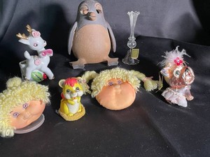 588 - Mixed Animal Figurine Ornaments & Glass Vase (Lot of 6)