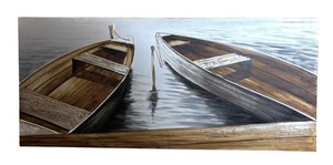 LL - Boat Motif Wall Art Print on Canvas