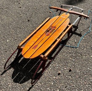 G - Vintage Flexible Flyer Wooden Runner Sled