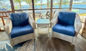 Patio Wicker Conversation Set - 2 Chairs & Table (3-Piece Set)
