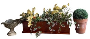 G - Planters Mixed Lot - Wooden, Plastic & Terracotta (Lot of 3)