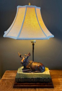 DR - Moose Table Lamp - Sculptural Book Base