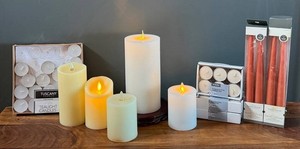 DR - Assorted Candles Mixed Lot - Flameless, Tealight & Taper Sets