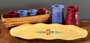 DR - Pottery & Basket Mixed Lot - Southern Living, Grayfox & Longaberger 8-Piec