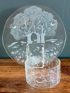 DR - Vintage Glass Platter & Bowl Mixed Lot - Studio Nova & Iittala