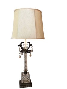 K - Vintage Crystal-Prism Table Lamp