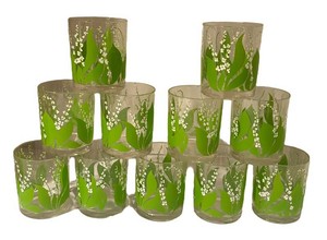 LLB - Vintage Tumblers - Gloria Vanderbilt Lily of the Valley (Lot of 11)