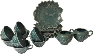 LLB - Vintage Woodfield by Steubenville Plates, Cups, Sugar Dish and Creamer Pitcher