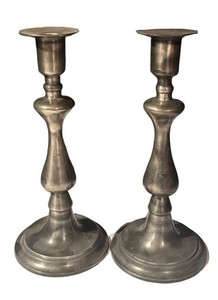 LLS1 - Pair of Vintage Metal Candle Holders