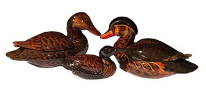 LLS1 - Trio of Decorative Duck Containers