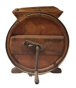 LLB - Vintage Barrel Wooden Hand-Crank Butter Churn