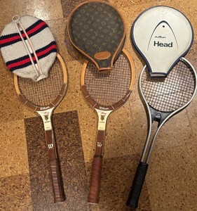 LLS1 - Vintage Tennis Rackets with Cases by Louis Vuitton, Wilson, Head and More