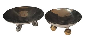 LLS3 - Two Vintage Metal Footed Bowls