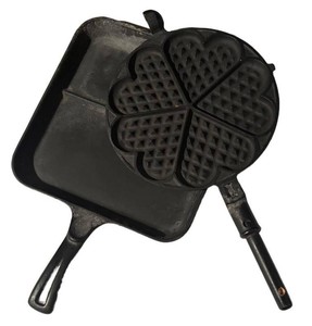 LLS3 - Vintage Cast Iron Skillet & Waffle Iron