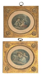 LLS4 - Two Vintage Peltro William Tompkins Decorative Prints