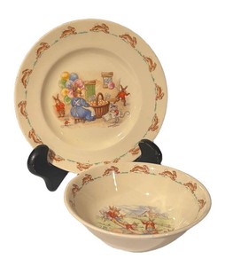 LLS4 - Bunnykins Plate & Bowl Set by Royal Doulton