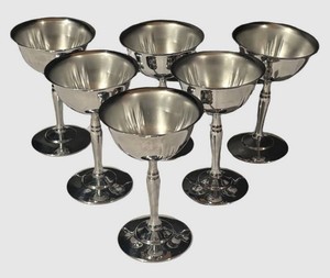 LLS2 - Vintage Silver-Plated Stemware Set