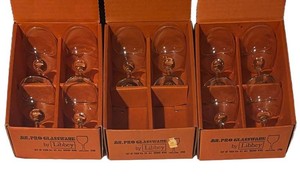 LLS4 - 10 Vintage Libbey Mr. Pro Wine Glasses