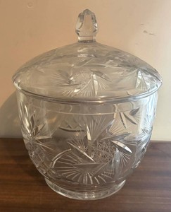 G - Crystal Punch Bowl With Fitted Lid