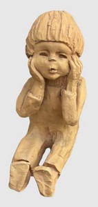 G - Vintage Dave Grossman Designs Seated Child Sculpture