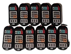LLS4 - 11 Vintage Remote Control Motif Hinged Tins by Keller Charles