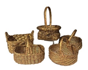LLS5 - Decorative Golden Woven Baskets