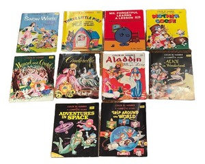 LLS6 - Color by Number Books - Classic Childrens Stories (Lot of 10)