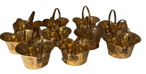 LLS4 - Set of 10 Brass Baskets