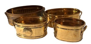LLS6 - Four Brass Nesting Vessels